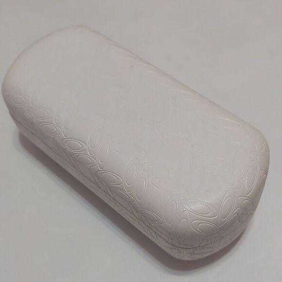Oakley White Logo Embossed Faux Leather Sunglasses Hard Case - Picture 9 of 9